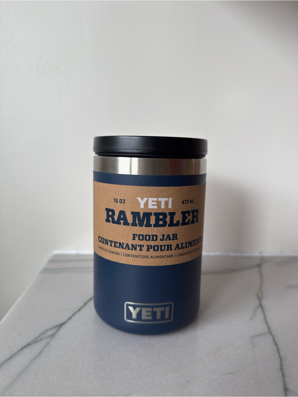 Yeti Rambler Food Jar in Navy with Black Lid